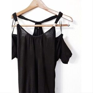 Express cold shoulder embellished top